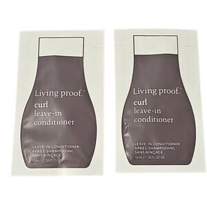 Two Living Proof Curl Leave In Conditioner Sample Travel Pack 10 ml 33 fl oz